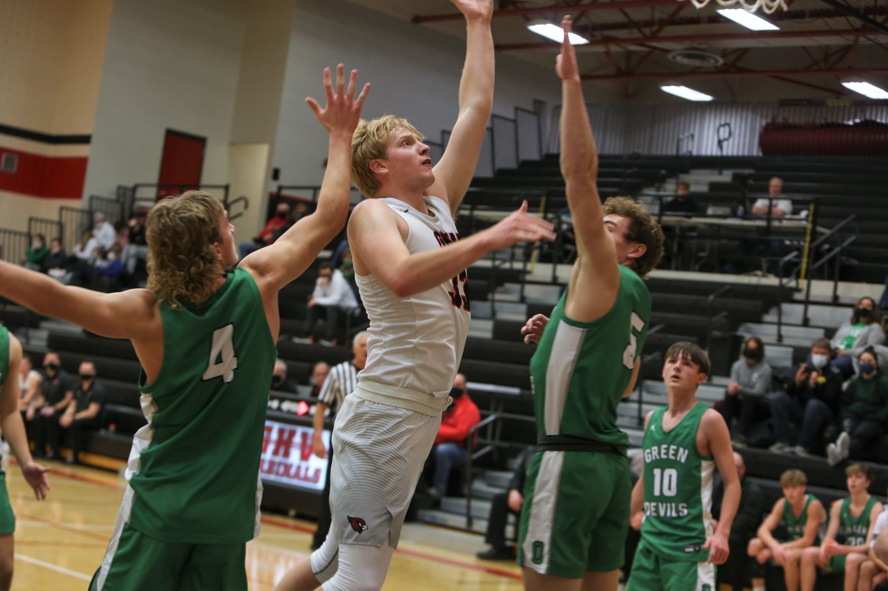 Garner-Hayfield-Ventura boys basketball vs Osage - Hutcheson